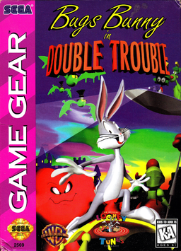 Bugs Bunny in Double Trouble box art for Sega Game Gear